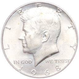 1/2 доллара (50 центов) 1968 года D США