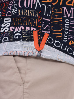 Джемпер мужской с воротником поло короткий рукав GREG G144-KP1246-UT14 (принт буквы)  фото 3