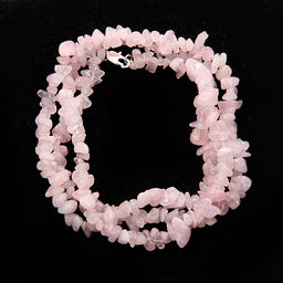 Бусы из камня Розовый кварц оберег на счастье в любви 45см