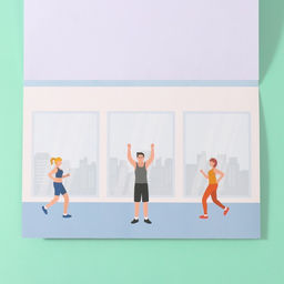 Наклейки в книжке «Спортик», 3 фона, 20.7×14.2 см