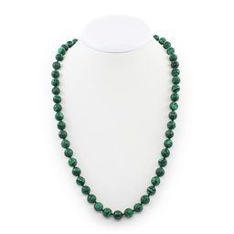 Бусы малахит (имитация), круглые 10мм, средние 60см