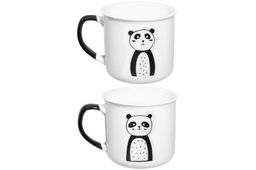 Набор 2 кружек 400 мл 12,5*9,5*8,8 см "Две панды", фарфор