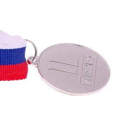 Медаль призовая 066 диам 3,5 см. 2 место. Цвет сер. С лентой - Командор фото 3