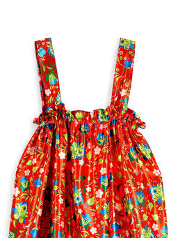 Сарафан русский народный «Русская девица», рост 134-146, красный