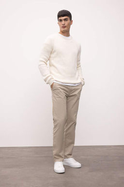 Standart Fit Normal Kesim Bisiklet Yaka Dokulu Triko Kazak - Defacto фото 5