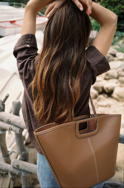 MAXI TOPSTITCHED TOTE BAG - Zara фото 2