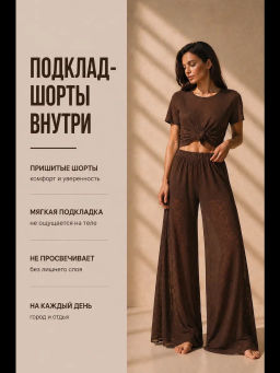 Брюки полупрозрачные паутинка - Binita фото 22