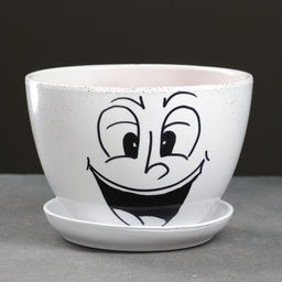 Горшок для цветов «Настроение», 1.65 л, d=17 см, h=13 см, керамический, с поддоном