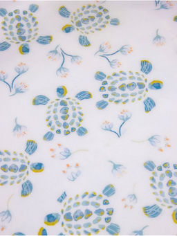 Поднос круглый с бортиками «Черепаха и цветы», 35×35×6.5 см, дерево манго