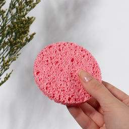 Цена за 6 шт. Спонж для умывания «Мягкость», d=7.5 см, МИКС