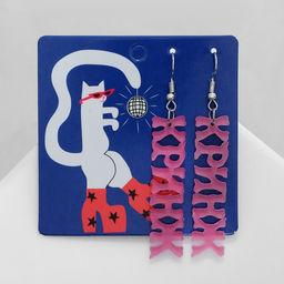 Серьги акриловые «Кринж», цвет розовый