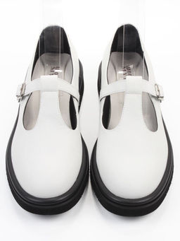 06-M47-12 WHITE Туфли женские (натуральная кожа)