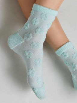 Цена за 2 пары. Носки Теплые CONTE COMFORT Махровые носки из хлопка с объемными рисунками бледно-бирюзовый - Conte elegant фото 2