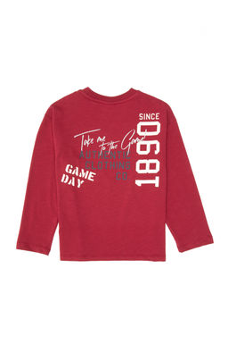Erkek _ocuk Koyu Frambuaz Bisiklet Yaka Sweatshirt Sepette S_rpriz _ndirim - U.s. polo assn фото 2