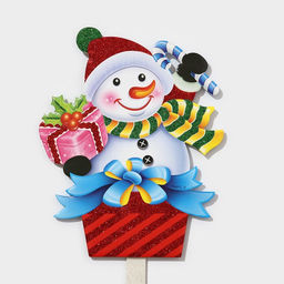Новогодний топпер декоративный Снеговик, 22,5х70,5 см - Simaland фото 10