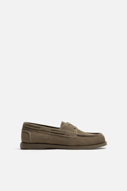 LEATHER BOAT SHOE - Zara фото 2