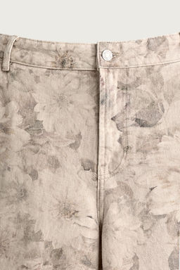 BERMUDA BOLSILLO CARPINTERO ESTAMPADO FLORAL LAVADO / Multicolor - Zara фото 7