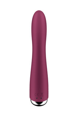 Вибратор для точки G с ротацией Satisfyer Spinning Vibe 1, силикон, бордовый, 17,8 см