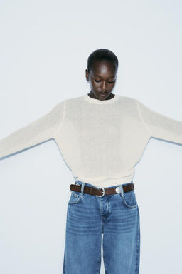 FINE KNIT SEMI-SHEER SWEATER - Zara фото 10