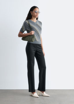 Pantalones de lana de perneras rectas - H&m фото 3