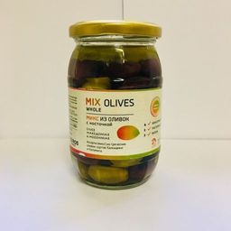 Микс из оливок (L) с косточкой в рассоле, Греция, ст.банка, 350г