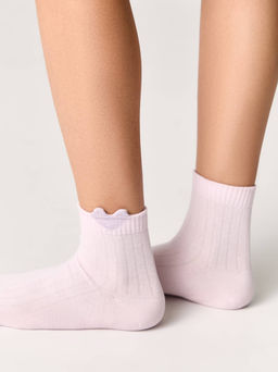 Цена за 2 пары Conte-Kids Хлопковые носки TIP-TOP с сияющим пикотом св.розовый