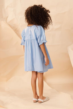 VESTIDO GOMAS FLORES BORDADAS LIMITED EDITION / Azulado - Zara фото 3