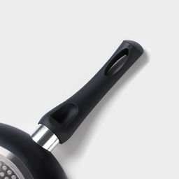 Сковорода Доляна Basic, d=24 см, пластиковая ручка, антипригарное покрытие, индукция, чёрная