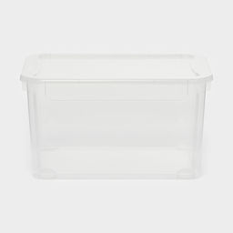 Ящик для хранения «Кристалл XS Plus», 16 л, 38.9×27.5×21.5 см, с крышкой, прозрачный