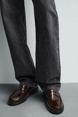 LEATHER PENNY LOAFERS - Zara фото 10