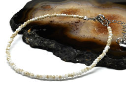 Браслет из циркона шарик граненый 2мм цвет белый, 19см