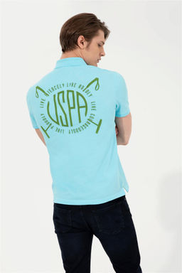 Мужской бирюзовый поло яка t -рубашка неожиданная скидка в корзине