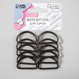 Цена за 3 шт. Полукольцо для сумок, d = 32 мм, толщина - 3 мм, 10 шт, цвет кикель - Арт узор фото 3