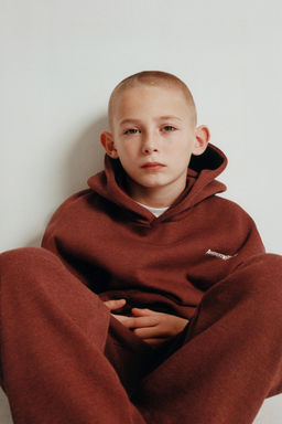 SLOGAN PRINT HOODIE AND JOGGER TROUSERS SET - Zara фото 9