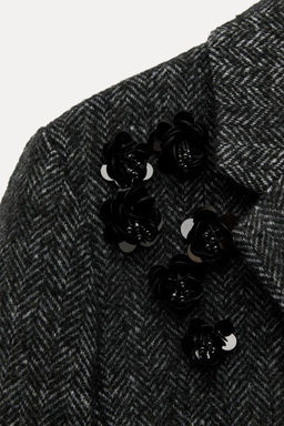 EMBROIDERED HERRINGBONE BLAZER - ZW COLLECTION - Zara фото 8