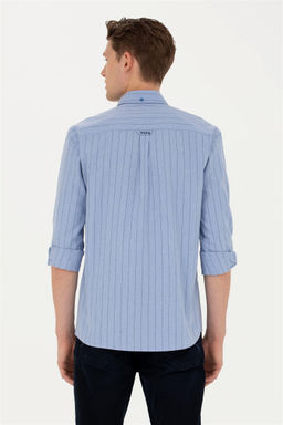 Мужская синяя рубашка с длинным рукавом - U.s. polo assn фото 12