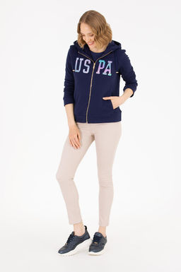 Толстовка женская U.S. Polo Assn Basic темно-синяя хлопок  фото 17