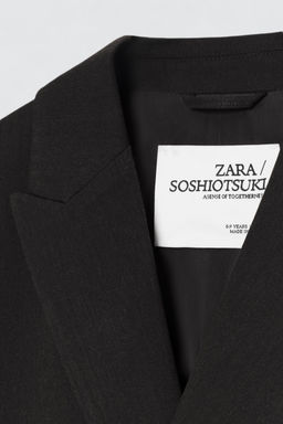 BLAZER TRAJE CRUZADA SOSHIOTSUKI x ZARA / Marr?n / Topo  фото 5