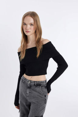 Cool Slim Fit свитер с открытыми плечами