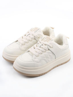 03-PDH336-1MILK Кроссовки демисезонные женские (натуральная кожа, нубук)