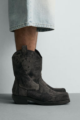 BOTA COWBOY DENIM / Negro