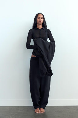 STRAIGHT-LEG PLUSH TROUSERS - Zara фото 9