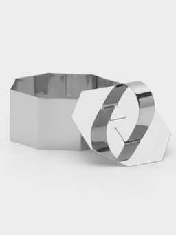 Форма для выкладки Доляна «Восьмиугольник», 7.5×4 см, с прессом, толщина 2 мм, нержавеющая сталь