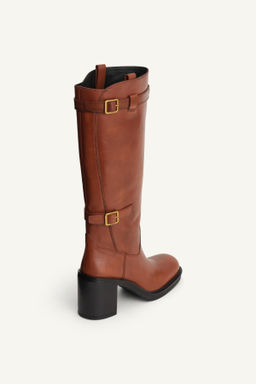 LEATHER BUCKLE BOOTS LIMITED EDITION - Zara фото 7