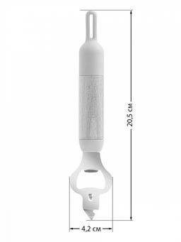 Открывалка для бутылок 20,5x4,2 мятный нержавеющая сталь, бук, ТПР