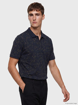 Polo Yaka Desenli Erkek Ti??rt