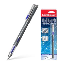 Цена за 24 шт. Ручка гелевая ErichKrause MEGAPOLIS® Gel Stick 0.5, цвет чернил синий (в блистере по 1 шт.)
