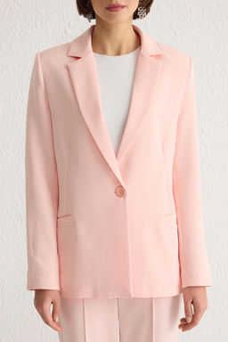 Ac?k Pembe Cizgili Blazer Ceket TWOAW20CE0316