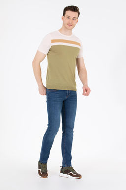 U. S. Polo Assn Мужской трикотаж цвета хаки с круглым вырезом - U.s. polo assn фото 4