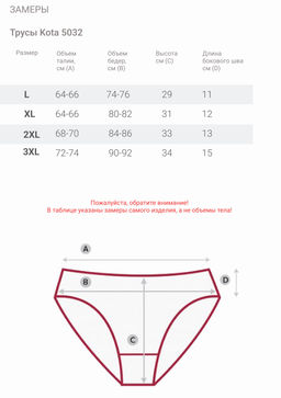 Трусы кюлот баталы Kota 5032  фото 5
